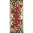 thumbnail image 5 of SAFAVIEH Chelsea Lanford Rooster Wool Area Rug, Burgundy, 4' x 4' Round, 5 of 10