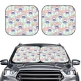 thumbnail image 2 of Bingfone Bulldog Windshield Sun Shade 2-Piece Foldable Car Front Window Sunshade for Most Sedans SUV Truck - Medium, 2 of 7