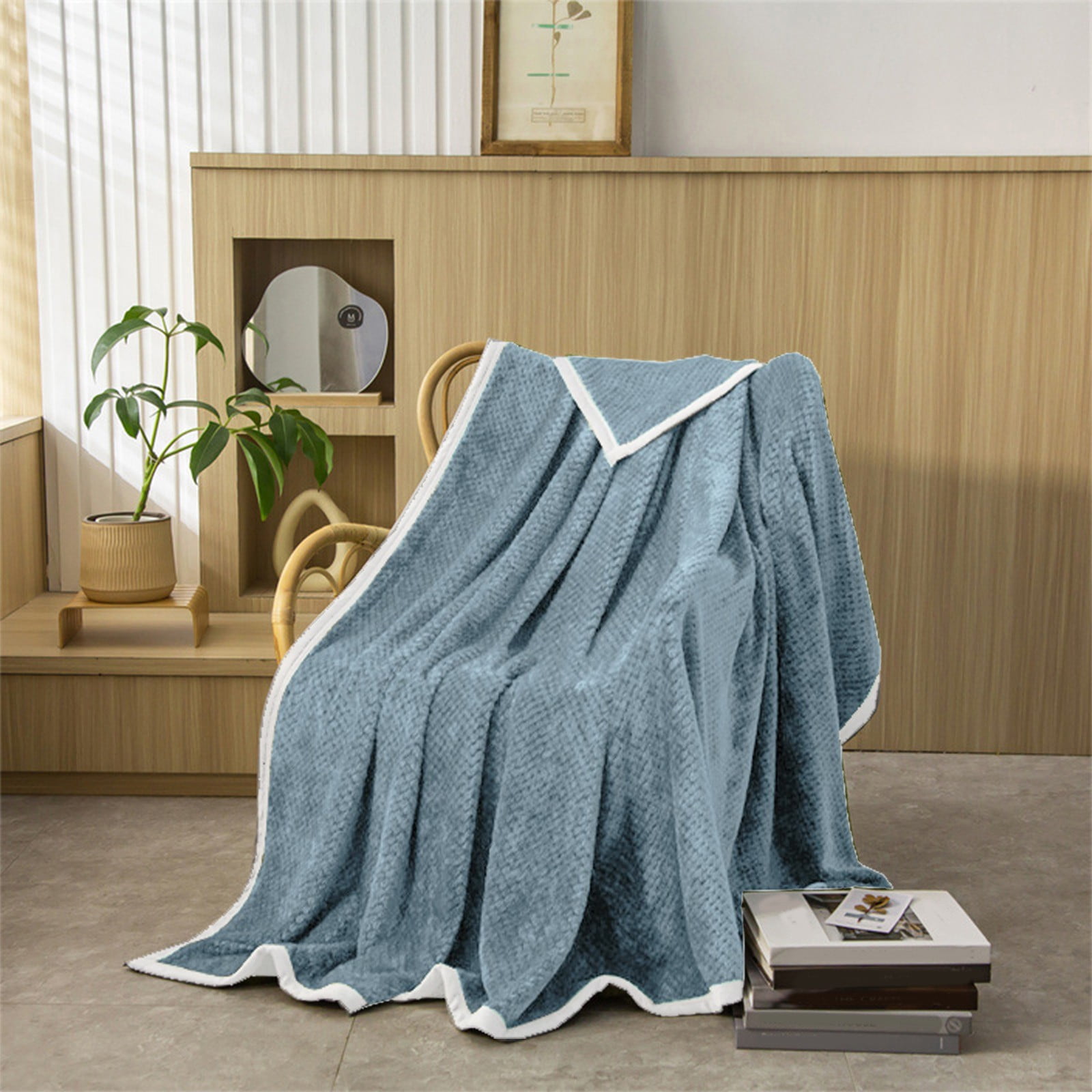 PRETXORVE Throw Blanket Office Napping Blanket Sofa Cover Blanket Pineapple Check Velvet Blanket