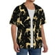 thumbnail image 2 of Fotbe Christmas Gold Deers Camisa Estampada de Manga Corta para Hombre, Casual de Verano, Estilo Playero, Sin Arrugas-X-Large, 2 of 5