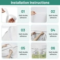 thumbnail image 2 of Lapalife Blackout Door Curtain, Thermal Insulated French Door Curtains for Privacy, Tie up Shades Tricia Door Blind, 1 Panel, 26"x 66", White, 2 of 8