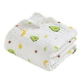thumbnail image 2 of Toalla de baño para bebés, paños gruesos de algodón para recién nacidos, niños pequeños, niños, niñas, niños pequeños, súper suave, paño de lavado Frutas Cuatro Capas Baoblaze Envoltura de manta, 2 of 7