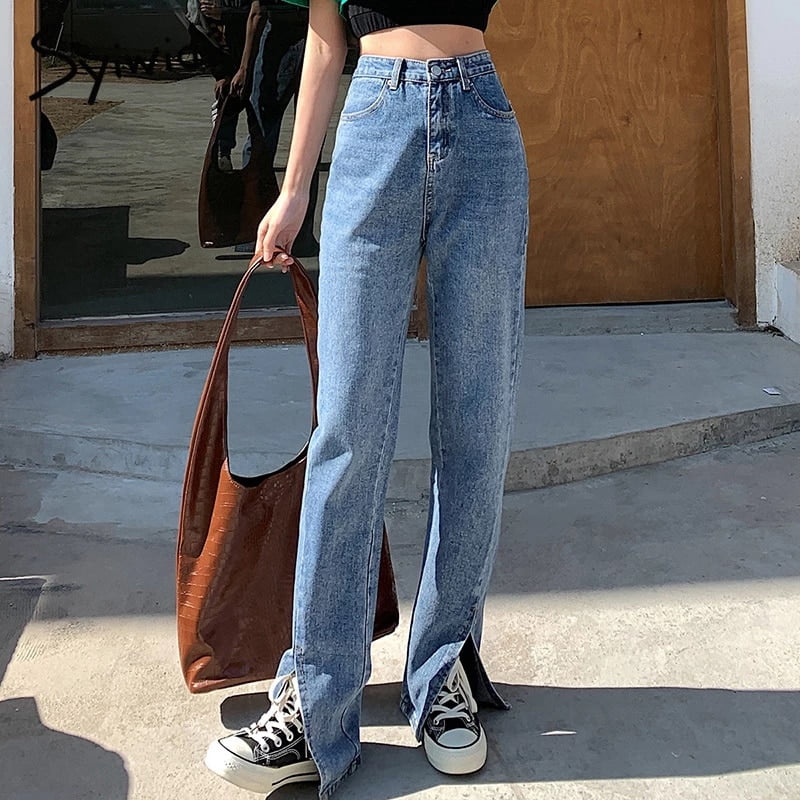FOLUNSI Flare Jeans Women Denim Pants 