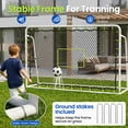 thumbnail image 2 of Slsy 2 IN 1 Soccer Rebounder Net,Galvanized steel pipe Soccer Goal for Backyard, 5 Adjustable Angles,Soccer Gifts,Weatherproof for Teens Adults Practice Training(6'x4'), 2 of 9