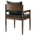 thumbnail image 6 of Side Dining Chair Armchair, Dark Gray, Fabric, Wood, Bar Pub Cafe Bistro Dining Kitchen Hospitality Restaurant, Modern Contemporary, HB37880, 6 of 9