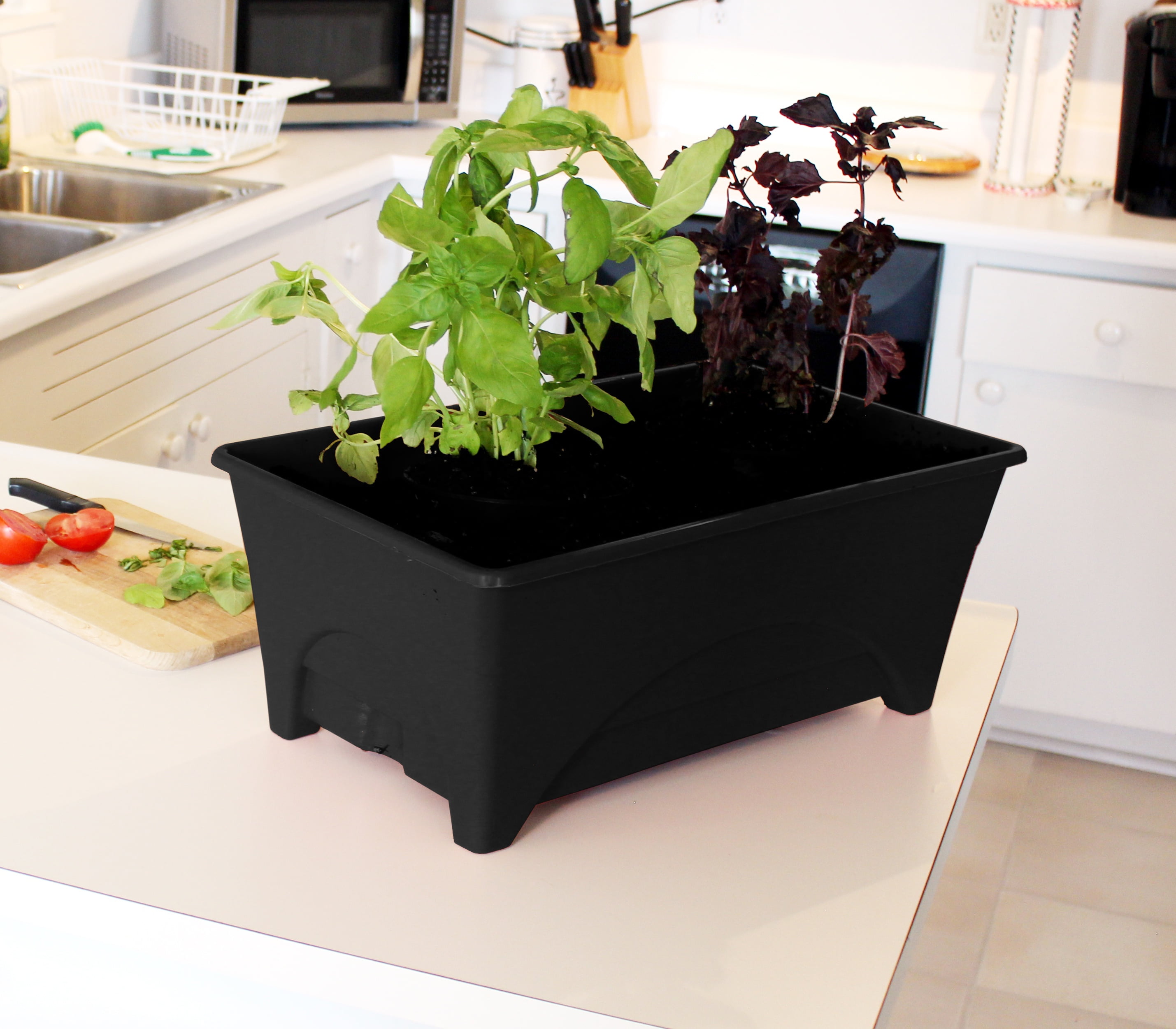 Expert Gardener Garden Bed with Self-Watering Reservoir, Ideal for Patios and Indoor Spaces