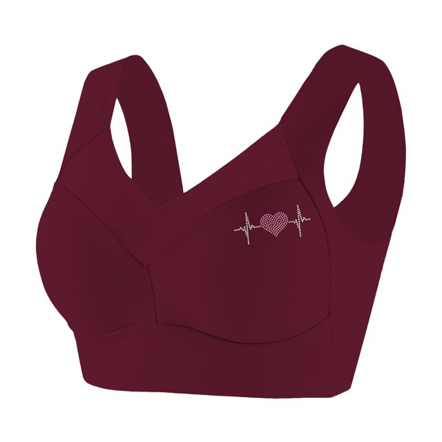 Large Size Without Ring Lace Vest Underwear Thin Side Side Breasts Gathered Adjustable Bra