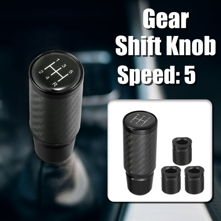 Unique Bargains 1 Set 5 Speed Carbon Fiber Car Modified Gear Shift