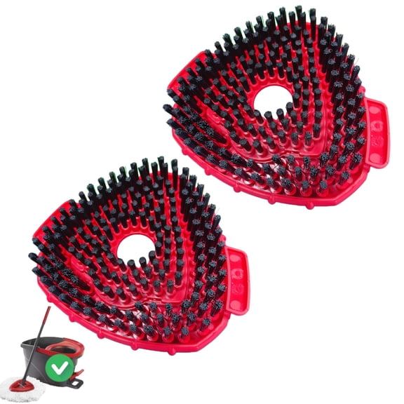 Spin Mop Scrub Brush Replacement Head for O Cedar EasyWring 1 Tank System, Floor Scrubber Brush Triangle Hard Bristle Cleaning Brush for Bathroom Kitchen Pool, Glass and Tile Walls