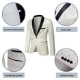thumbnail image 3 of Beauty Emily Men Blazer Suit Jacket Pants Dinner Party Prom Wedding Stylish Tuxedo, 3 of 5