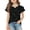 #A15-Black, variant on Girls Top 10-12 Crewneck Polka Dot Toddler T-Shirt Summer Double Layer Ruffle Short Sleeve Toddler Girls T-Shirts Fashion Cotton Tee Tops Girls