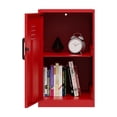 thumbnail image 5 of Space Solutions 24.5 inch High 2 Shelf Mini Storage Locker Cabinet, Welded Metal, Fully Assembled, Vented Door, Red, 5 of 6