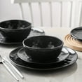 thumbnail image 4 of Stone Lain Ivy 24-Piece Dinnerware Set Porcelain, Black, 4 of 6