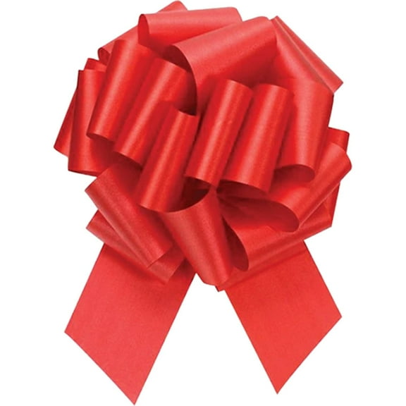 LoonBalloon #9 Perfect Gift Bow 5.5 inches‚ Hot Red (10-Pack)