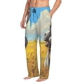 thumbnail image 6 of Salouo Funny Countryside Donkey Print Pajama Pants for Men, Lounge Pants Elastic Waistband Casual Men's sleepwear Loungewear Sleep Pajama Pant -Large, 6 of 7