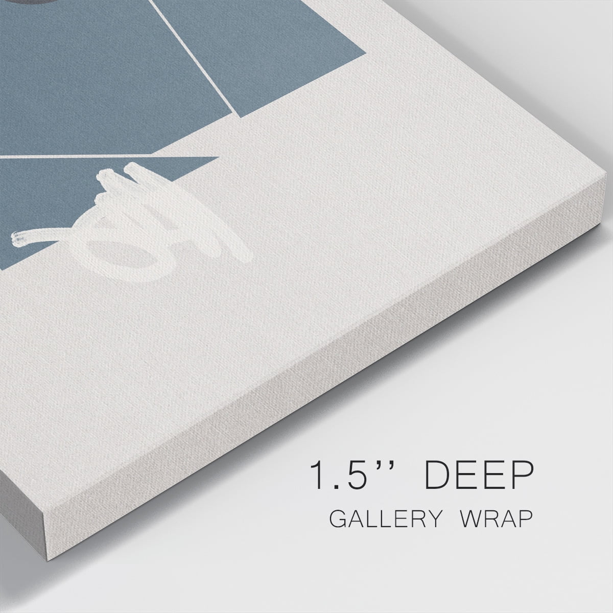Wexford Home Blue Felt I-Premium Gallery Wrapped Canvas, 24" x 24" - Ready to Hang