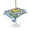 Blue, variant on Outdoor Tablecloth with Umbrella Hole for Patio/Picnic/Party/Camping, Lemon Floral Summer Waterproof Table Cloth Square Cover Washable, Yellow Plaid Leaves Flower (60"x 60")