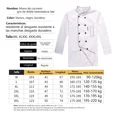 thumbnail image 3 of Filipina Chef Transpirable Suaveusable Manga Largas Uniforme, 3 of 8