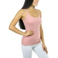 thumbnail image 3 of ToBeInStyle Womens Essential Ribbed Racerback Versatile Layering Cotton Blend Tank Top, 3 of 5