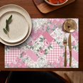 thumbnail image 5 of Pioneer Flower Floral Print Pattern Summer Placemats Table Placemats Set Of 4-Linen Kitchen Washable Placemats Table Mats 12x18 Inch Non-Slip Heat Resistant, 5 of 6