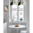 thumbnail image 5 of White Flowers Tie Up Valances Curtain, Horseshoe Lilies Plants Elegant Simple Kitchen Valances for Windows Decor, Rod Pocket Short Curtains Set for Bedroom/Bathroom, 54"x18", 5 of 9