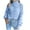 Blue, variant on tklpehg Womens Sweater Loose Knit Sweater Long Sleeve Tops Fashion Solid Color Casual Fall Winter Warm Sweater Turtleneck-Neck Sweater Pullover Sweaters Blue L