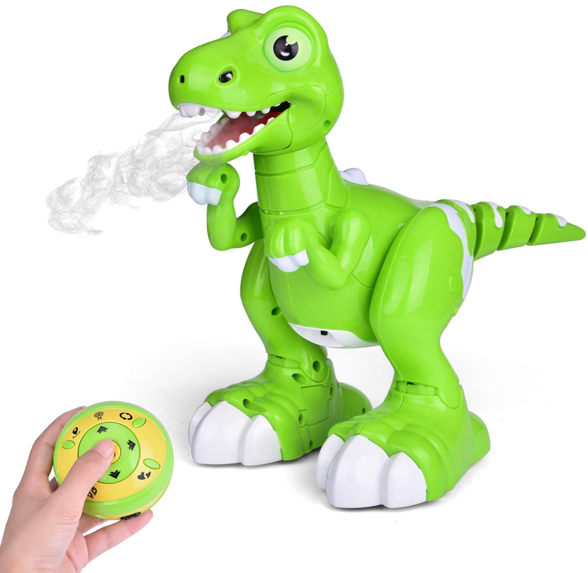Fun Little Toys Spraying Mist Remote Control Dinosaur Walking and Roaring Realistic TRex
