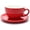 Glossy Red, variant on Cappuccino Barista Latte Art Cup and Saucer New Bone China for Coffee Shop