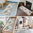 thumbnail image 6 of Ocean Sea Washable Runner Rugs 2'x6', Turtle Coral Seagrass Retro Nautical Background Low Pile Throw Entryway Rug Non-Slip Sturdy Edge Binding Carpet for Indoor Bedside Entrance Bedside, 6 of 9