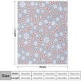 thumbnail image 4 of Gray Christmas Candy Canes Fleece Blanket Winter Snowflakes Lightweight Cozy Warm Throw Blanket for Couch Sofa Bed for Adults Kids Teens Gift 50"x60", 4 of 6