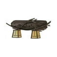thumbnail image 2 of Meyda 145307 25 in. Pine Branch Valley View 2 Light Vanity Light, Cafe Noir & Bai, 2 of 5