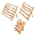 thumbnail image 4 of SPRING Small Spools Nature Wooden Thread Holder Sewing Embroidery Thread Rack And Organizer Storage Shelf Hair Braiding Hanging A, 4 of 7