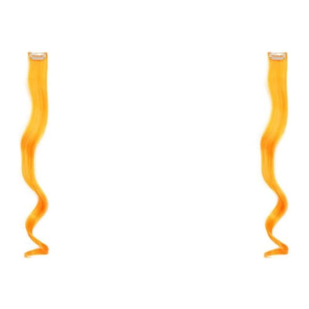 Minnieouse Extensión de cabello con Clip de 22 pulgadas para mujer, extensiones rectas de colores, peluca de moda para accesorios de peinado 119/Rizado 2Conjunto