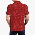 thumbnail image 6 of Cauagu Red Glitter Print Men's Polo Shirts, Short-Sleeve Polo Shirts for Men Performance Golf Shirt Athletic Casual Collared T-Shirt-XX-Large, 6 of 8