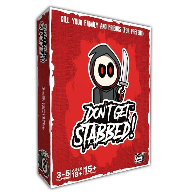 Juego de cartas Rookie Mage Games ¡No te apuñalen! para adultos