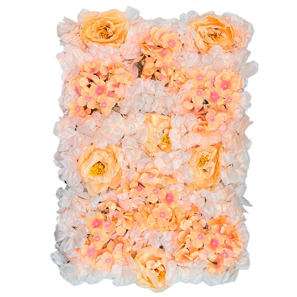 Muro De Flores Artificiales PANEL DECORATIVO Premium Caja 8pz MELOCOTON