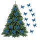 thumbnail image 1 of Paquete de 10 adornos de mariposas brillantes para árbol de Navidad, guirnaldas, decoraciones de boda, coronas, cajas de regalo y decoraciones para fiestas., 1 of 6