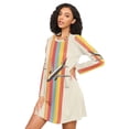 thumbnail image 3 of FORMRS Womens Long Sleeve Nightgowns Crew Neck Sleep Shirt Soft Pajamas Sizes S-3XL, Colorful Plane, 3 of 8