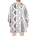 thumbnail image 2 of Wearable Oversized Blanket,White Geometric Diamond Wave Pattern Wearable Blanket Hoodie for Adults,Cozy Hooded Blankets with Super Pockets,Super Warm Fuzzy Pullover for Women & Men, 2 of 6