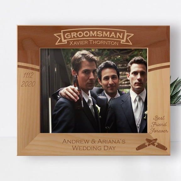 Best Friend Forever Personalized Wooden Frame-10" x 8" Brown Horizontal