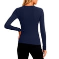 thumbnail image 4 of LTTVQM Womens Underscrubs Crew Neck Long Sleeve Shirts Fitted Basic Tee Uniforms Tops Fall Winter Clothes 2026 Royal Blue L, 4 of 5