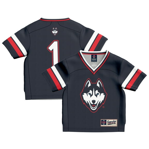Toddler GameDay Greats #1 Navy UConn Huskies Lightweight Collegiate Football Fashion Jersey