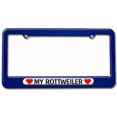 thumbnail image 1 of My Rottweiler Love with Hearts License Plate Frame, 1 of 1