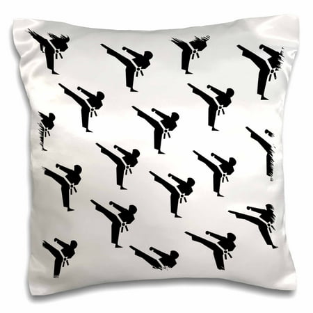 - 3dRose Print of Cartoon Karate Repeat Toss - Pillow Case, 16 by 16-inch