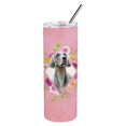 thumbnail image 1 of Caroline's Treasures Weimaraner Fleurs Roses 20 oz Gobelet Mince à Double Paroi en Acier Inoxydable, 1 of 4