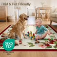 thumbnail image 4 of ODIKA 8'x10' Ultra-Soft Area Rug, Cherries Cherry Door Botanical Scattered Fruit Flowers Clusters None Washable, Bare feet friendly, Silk-Touch for Bedroom, Under Sectional, 4 of 7