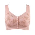 thumbnail image 1 of Conjunto de lencería Sujetador frontal con botones para mujer, ropa interior inalámbrica de alto soporte y cierre fácil (rosa 4XL) Kuymtek multicolor Única para Mujer, 1 of 2