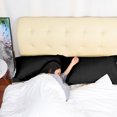 thumbnail image 2 of Unique Bargains 2pk 1800 Microfiber Standard Pillow Shams Cases Black Queen, 2 of 2