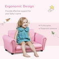 thumbnail image 5 of Qaba Kids Sofa Set with Footstool for Toddlers and Babies, Pink, 5 of 9