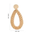 thumbnail image 4 of CIMAXIC 4 Pairs Rattan Geometric Earring Delicate Rattan Earring Elegant Rattan Earring,2.17"X1.57"X0.12", 4 of 5